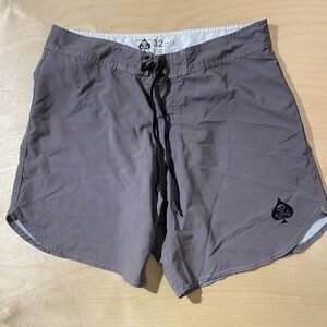 Men's Brown Swim Shorts 32 (MX)